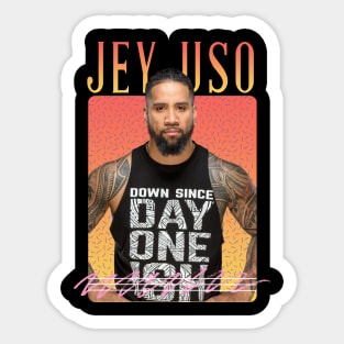 Jey Uso Retro Aesthetics Fan Art Sticker